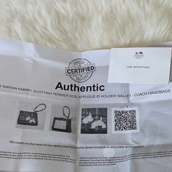 Adorable NWT Coach Signature Tartan Scotty Dog Mini Skinny ID Wallet β€οΈπβπ¦ΊπΎπ€ - Picture 10 of 16